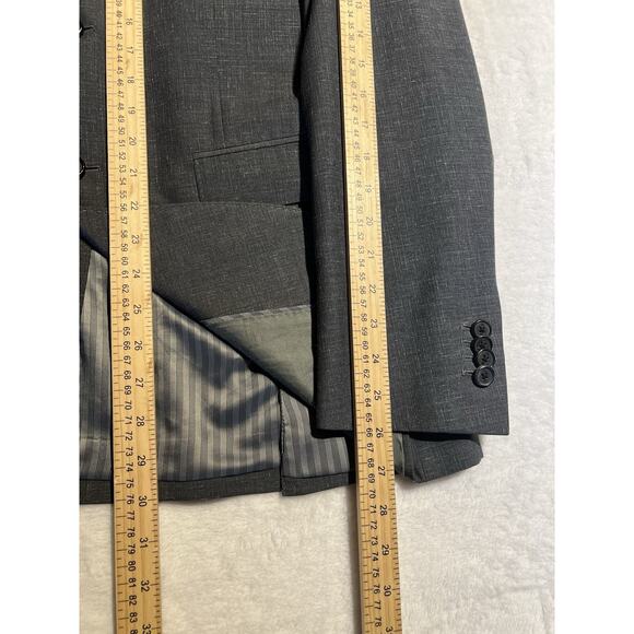 BR Banana Republic 40L 35x31 Slim Steel Blue Italian Marzotto Wool Suit - Picture 13 of 16